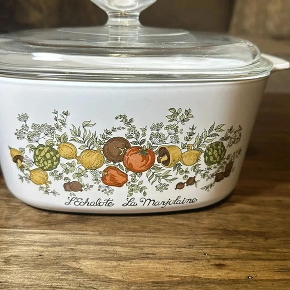 RARE Corningware L'Echalote La Marjolaine 3QT Casserole Dish A-3-B Spice Of Life - Picture 9 of 16